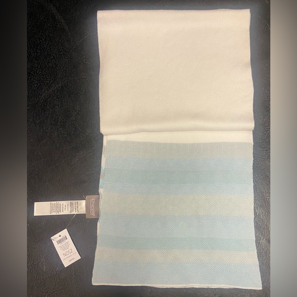 Chico’s Striped Oblong Knot Scarf NWT